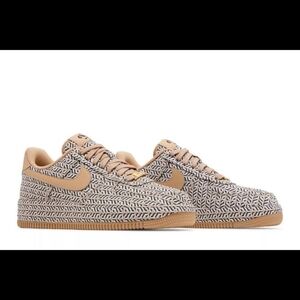 Nike Air Force 1 Low Womens Casual Shoes Tan DZ2789-200 Size 6 New Hemp
